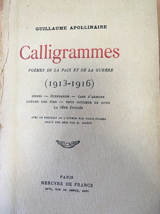 « Calligrammes » de Guillaume Apollinaire