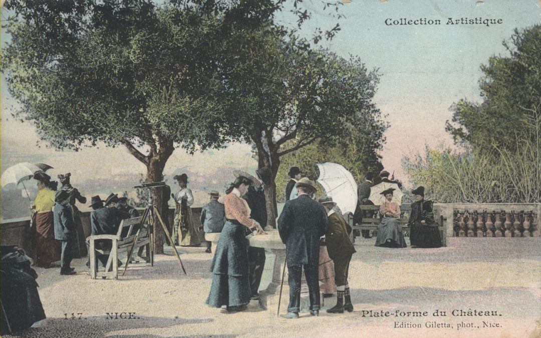 Touristes de la belle époque à Nice